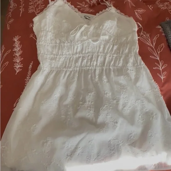 Princess Polly White Eyelet Mini Dress - Picture 4 of 4